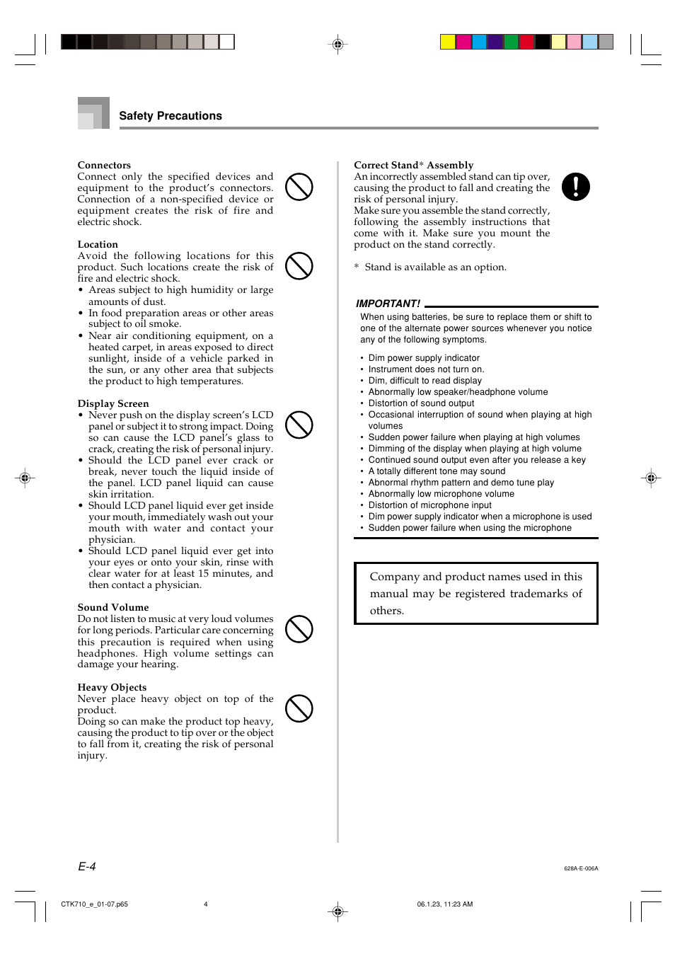 Casio CTK710 User Manual | Page 6 / 48