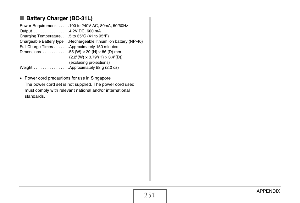 Casio EXILIM EX-Z1050 User Manual | Page 251 / 252