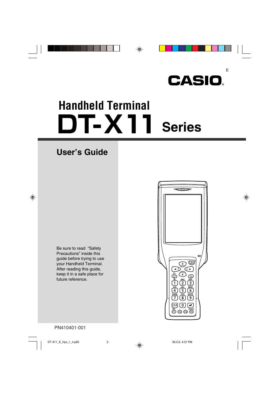 Casio DT-X11 Series User Manual | 61 pages