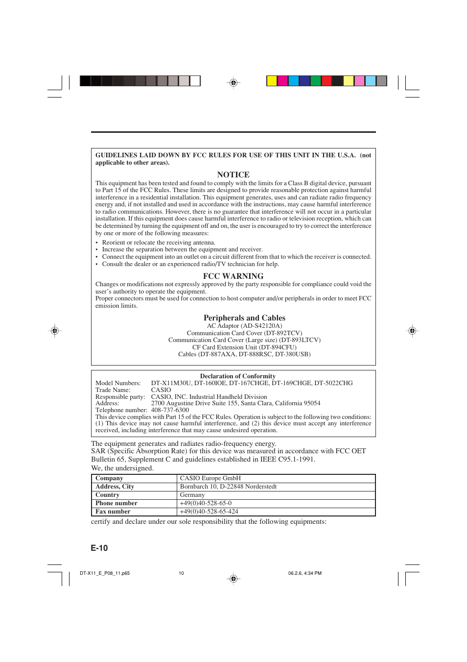 Casio DT-X11 Series User Manual | Page 12 / 61