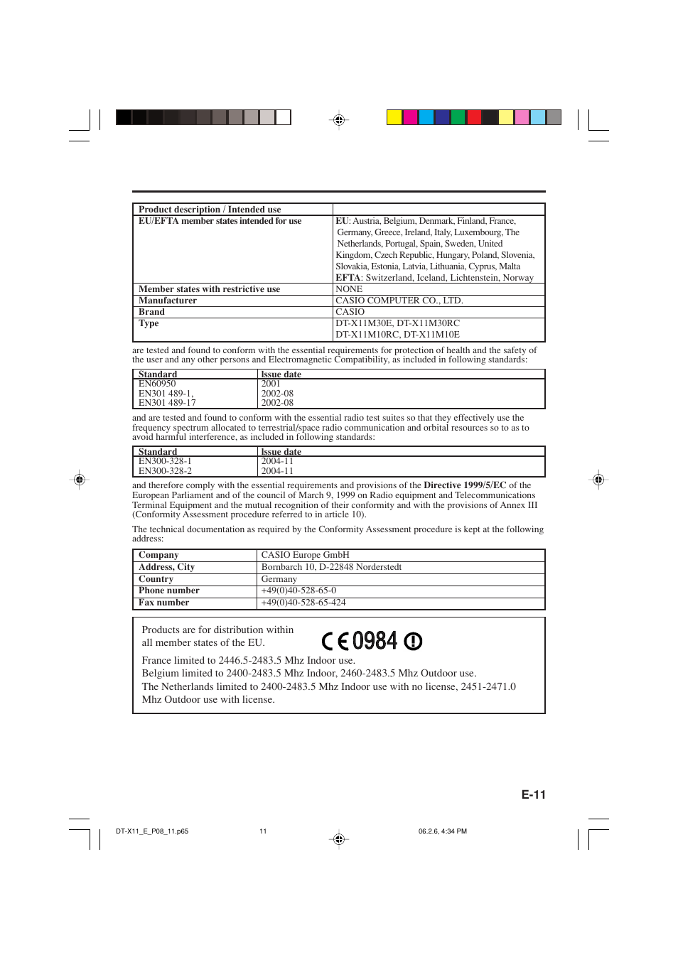 Casio DT-X11 Series User Manual | Page 13 / 61