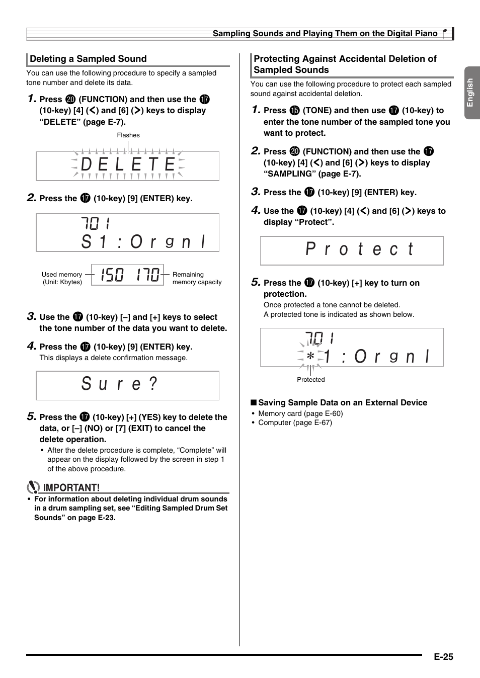 S 1 : o r, S u r e | Casio NONE FOUND CDP-220R User Manual | Page 27 / 80