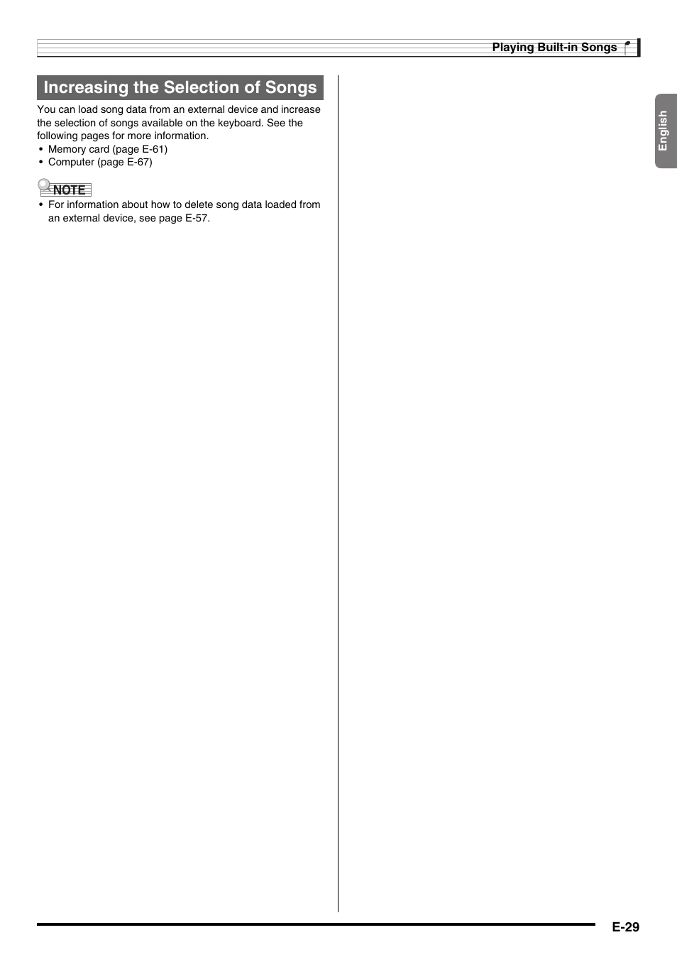 Increasing the selection of songs | Casio NONE FOUND CDP-220R User Manual | Page 31 / 80