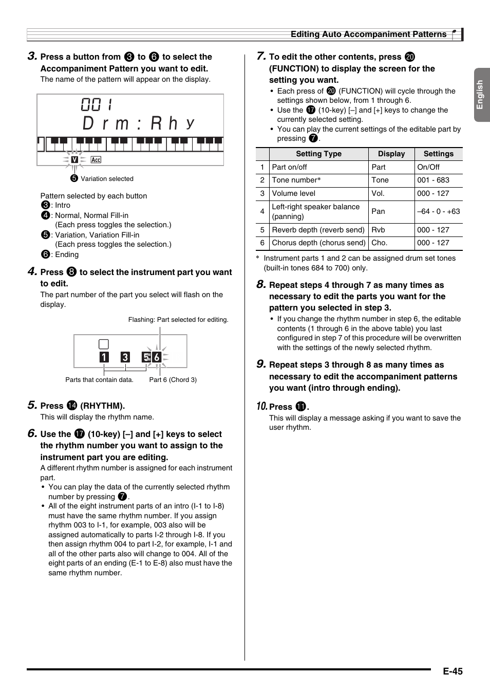 D r m : r h | Casio NONE FOUND CDP-220R User Manual | Page 47 / 80