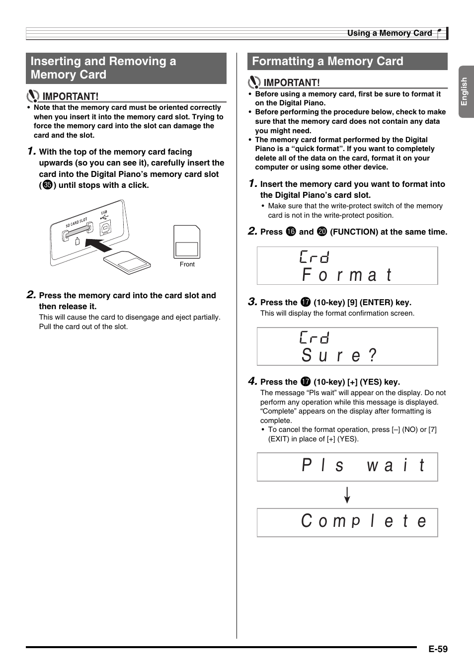 L e t e | Casio NONE FOUND CDP-220R User Manual | Page 61 / 80