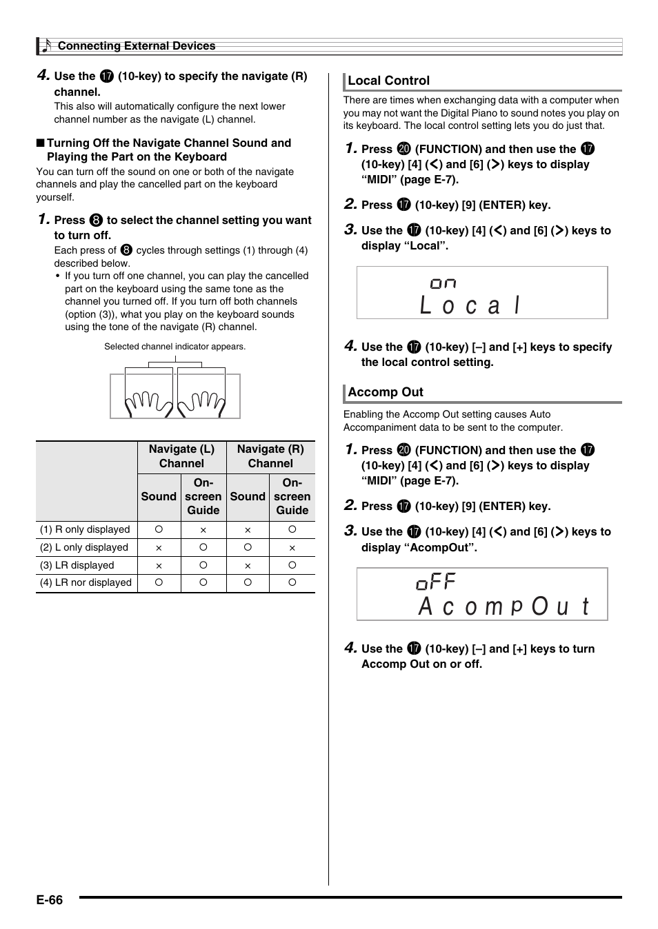 O u t | Casio NONE FOUND CDP-220R User Manual | Page 68 / 80