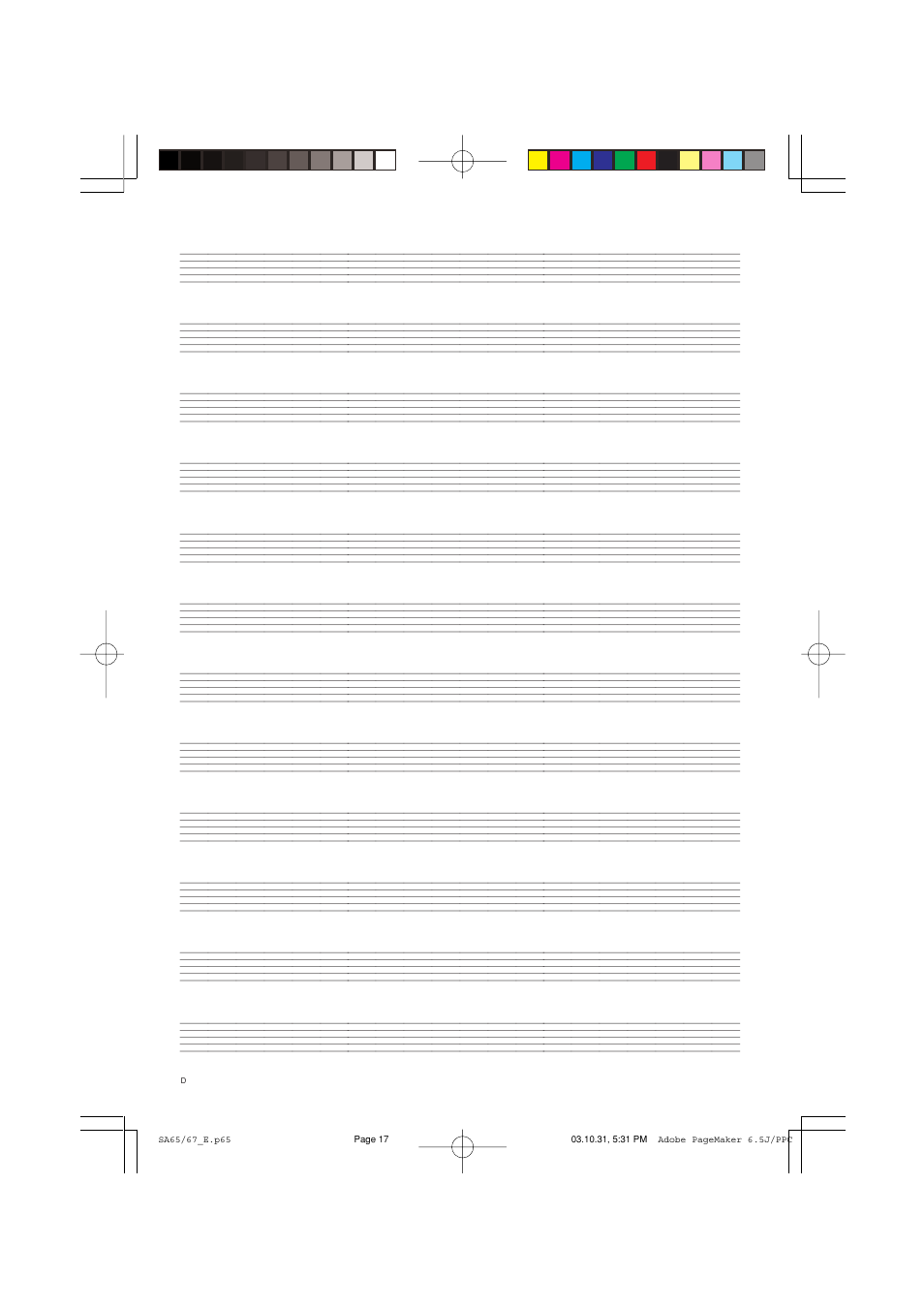 E-17 | Casio SA-65 User Manual | Page 17 / 18