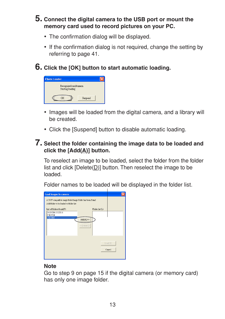 Casio PHOTO LOADER K800PSM2DMX User Manual | Page 13 / 48