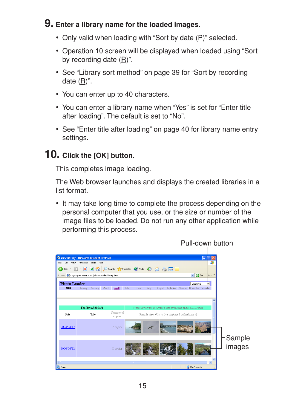 Casio PHOTO LOADER K800PSM2DMX User Manual | Page 15 / 48