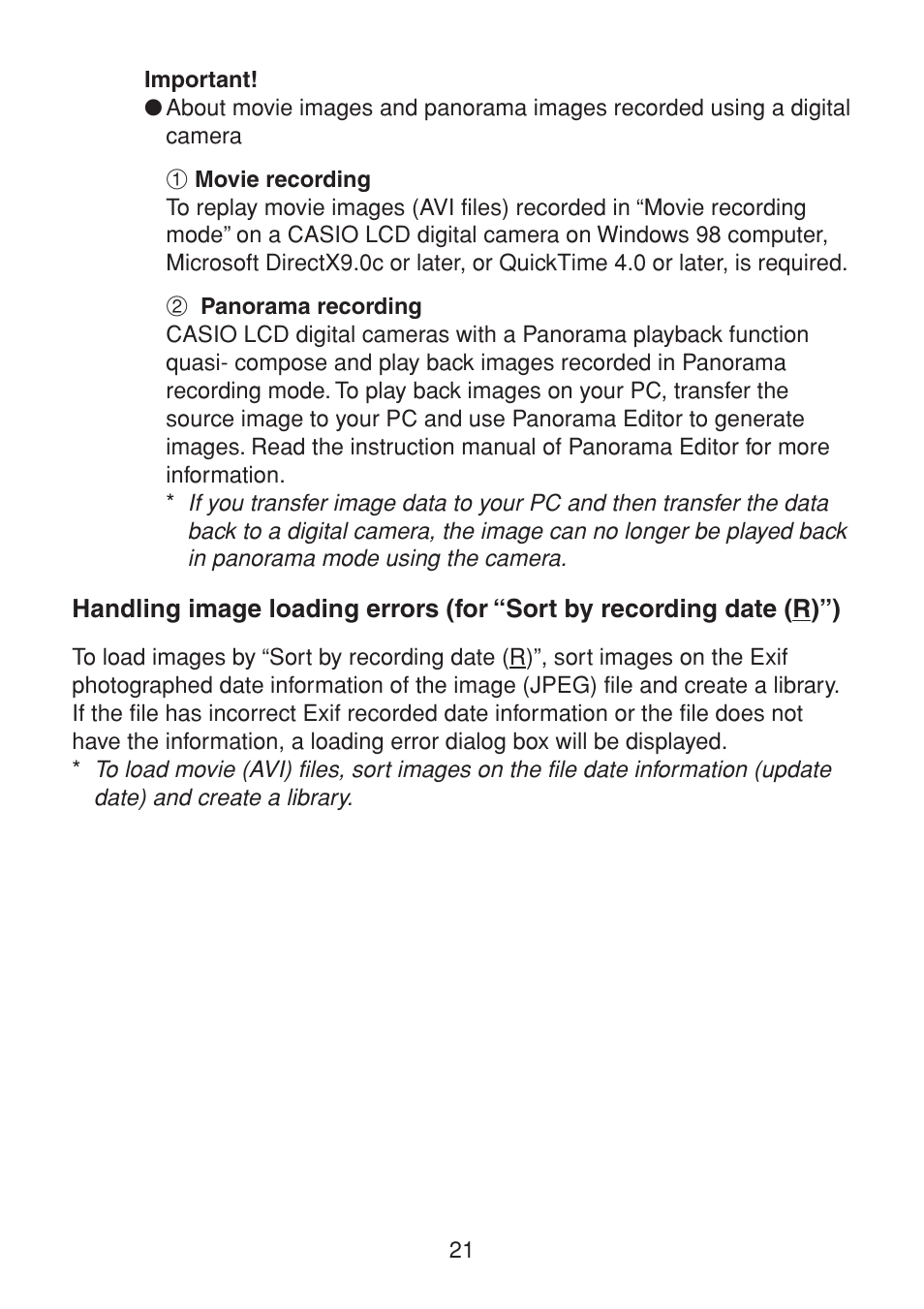 Casio PHOTO LOADER K800PSM2DMX User Manual | Page 21 / 48