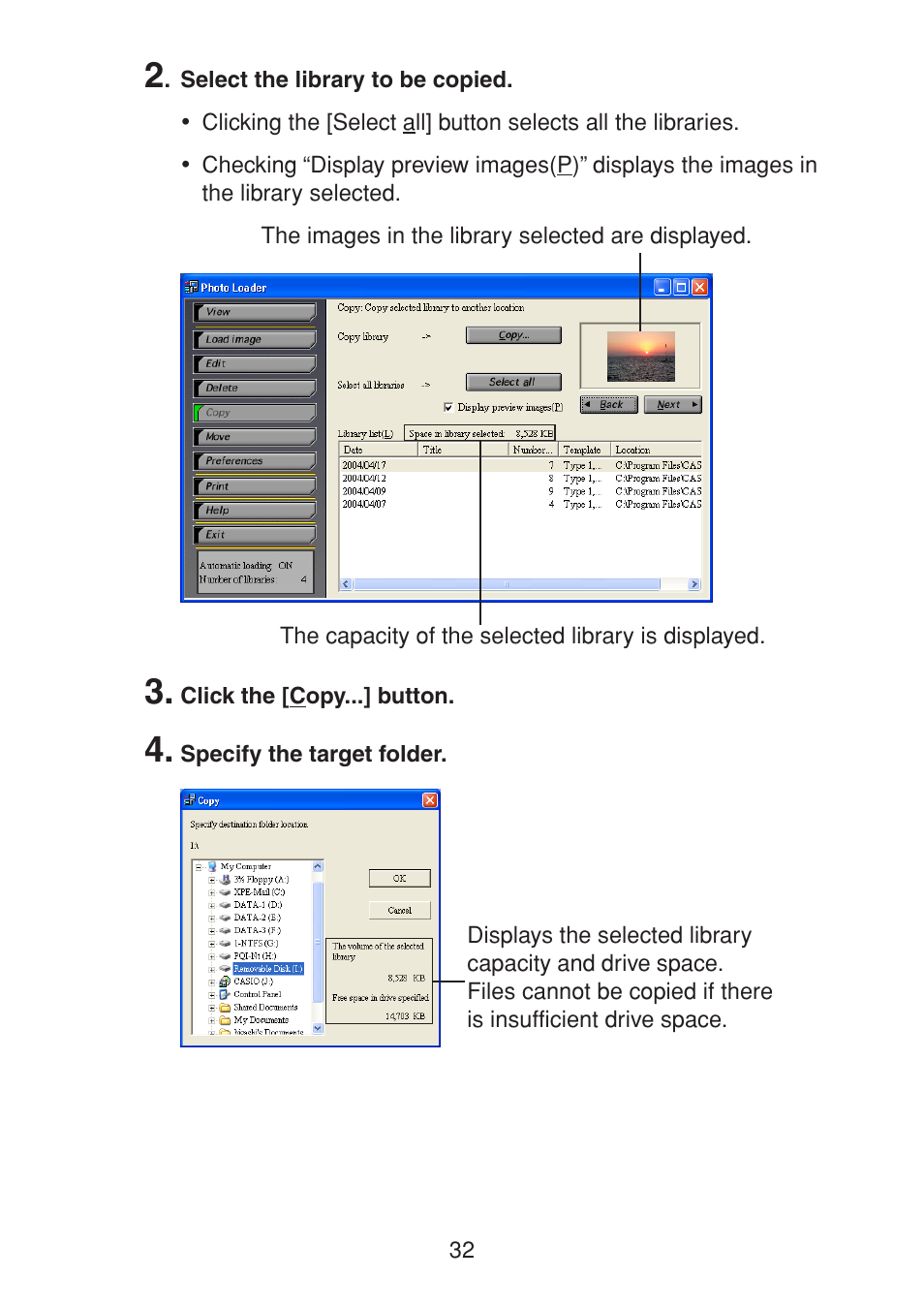Casio PHOTO LOADER K800PSM2DMX User Manual | Page 32 / 48