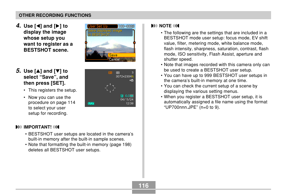 Casio EX-P700 User Manual | Page 116 / 267