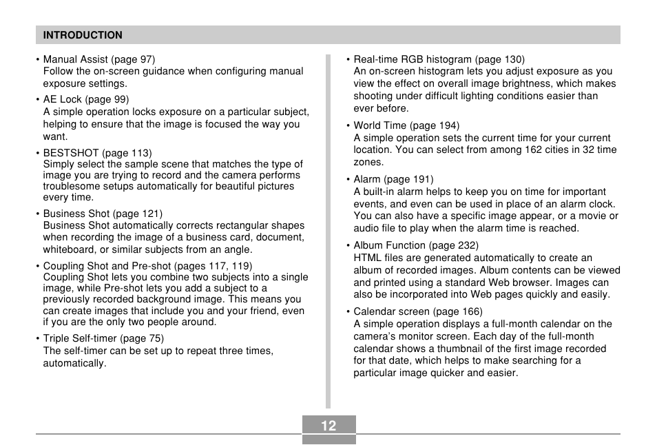 Casio EX-P700 User Manual | Page 12 / 267