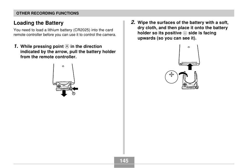 Loading the battery | Casio EX-P700 User Manual | Page 145 / 267