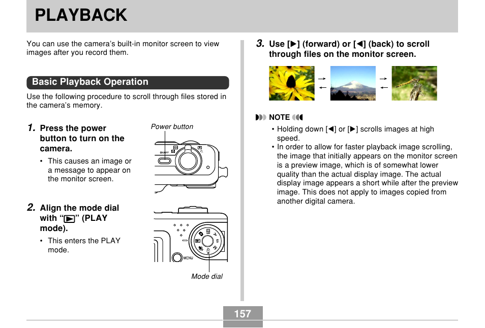 Playback, Basic playback operation | Casio EX-P700 User Manual | Page 157 / 267