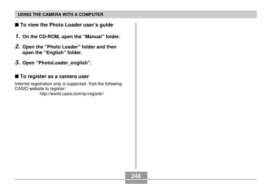 Casio EX-P700 User Manual | Page 248 / 267