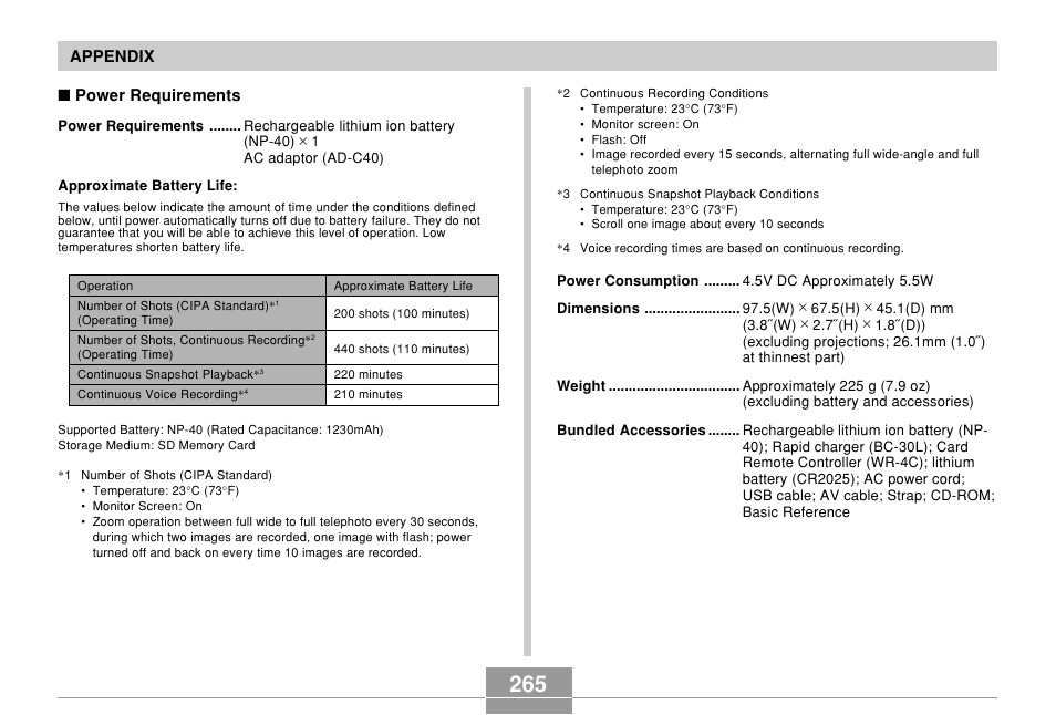 Casio EX-P700 User Manual | Page 265 / 267