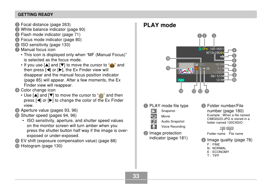 Play mode | Casio EX-P700 User Manual | Page 33 / 267