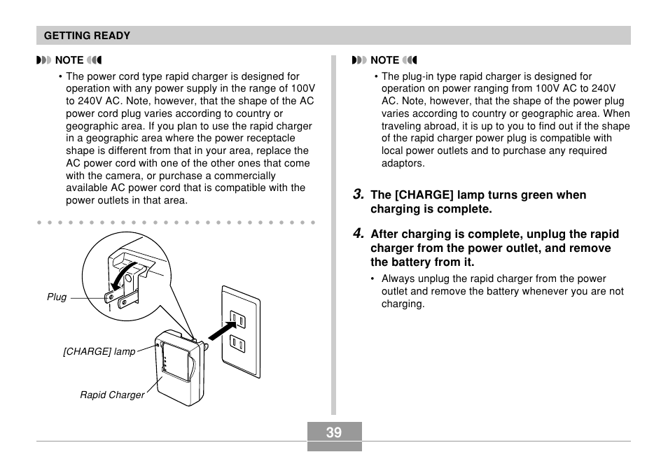 Getting ready | Casio EX-P700 User Manual | Page 39 / 267