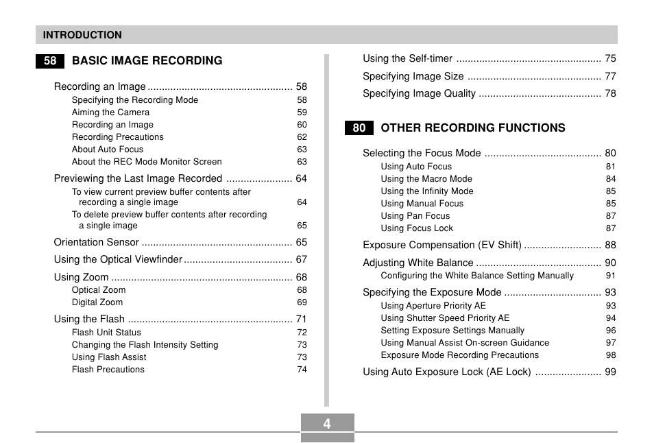 Casio EX-P700 User Manual | Page 4 / 267