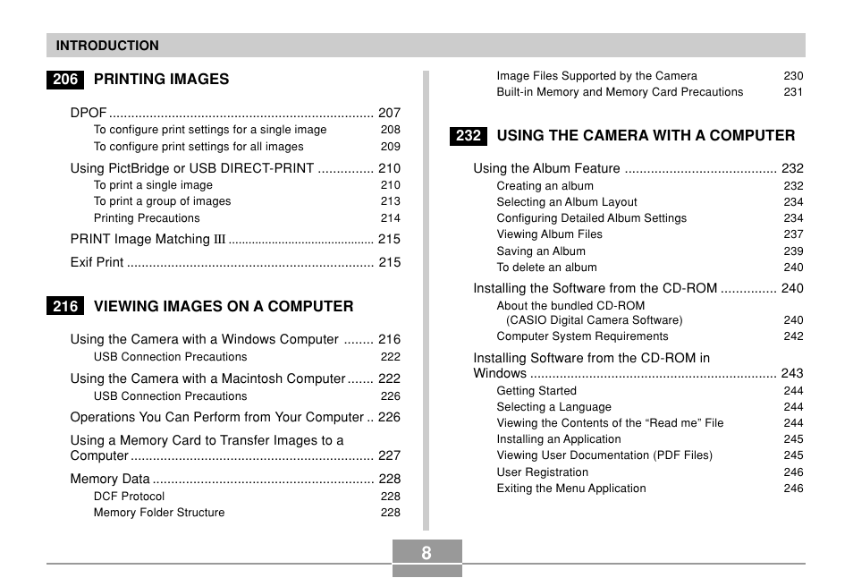 Casio EX-P700 User Manual | Page 8 / 267