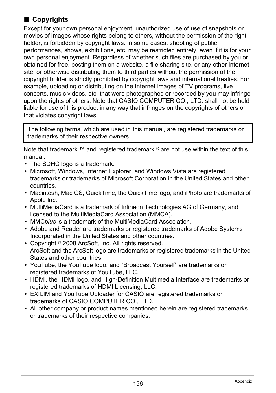 Casio EX-F1 User Manual | Page 156 / 186