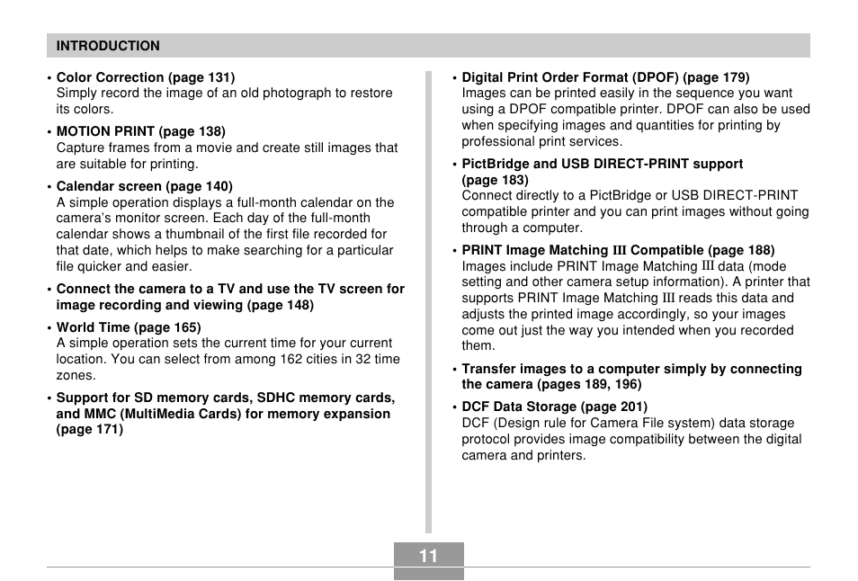 Casio EX-Z7 User Manual | Page 11 / 253