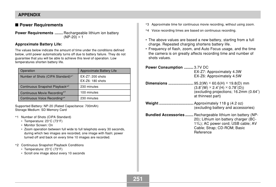 Casio EX-Z7 User Manual | Page 251 / 253