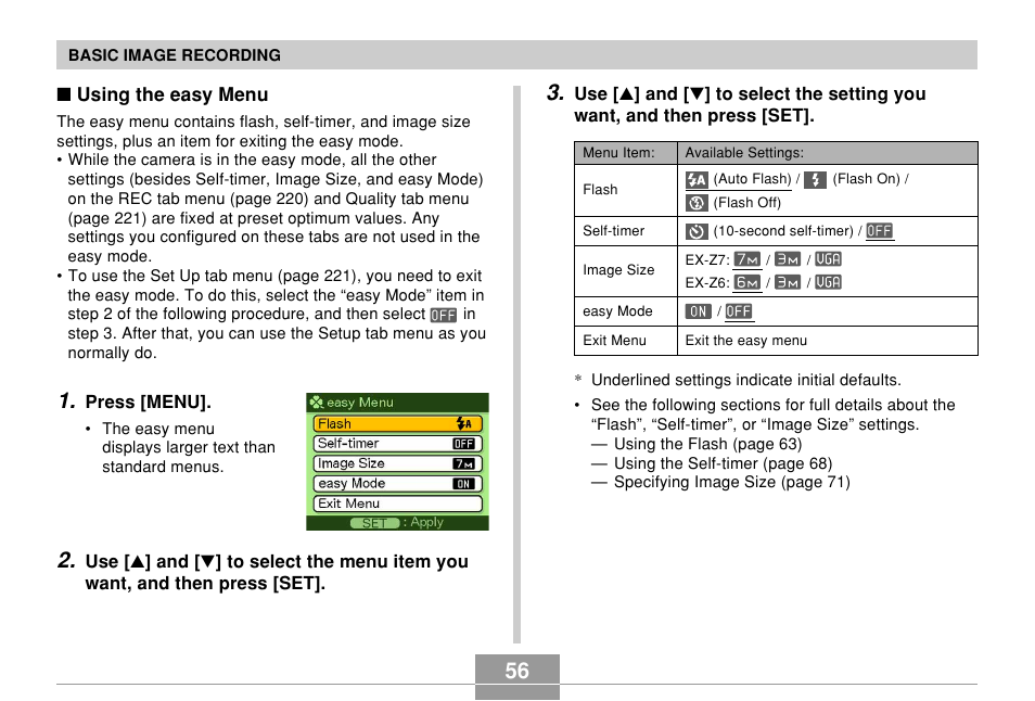 Casio EX-Z7 User Manual | Page 56 / 253