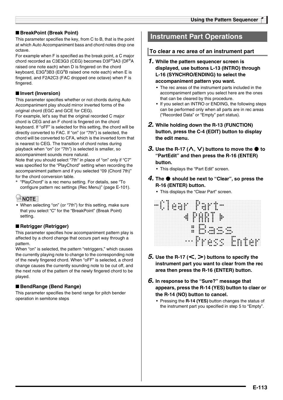 Instrument part operations | Casio AT-5 User Manual | Page 115 / 163