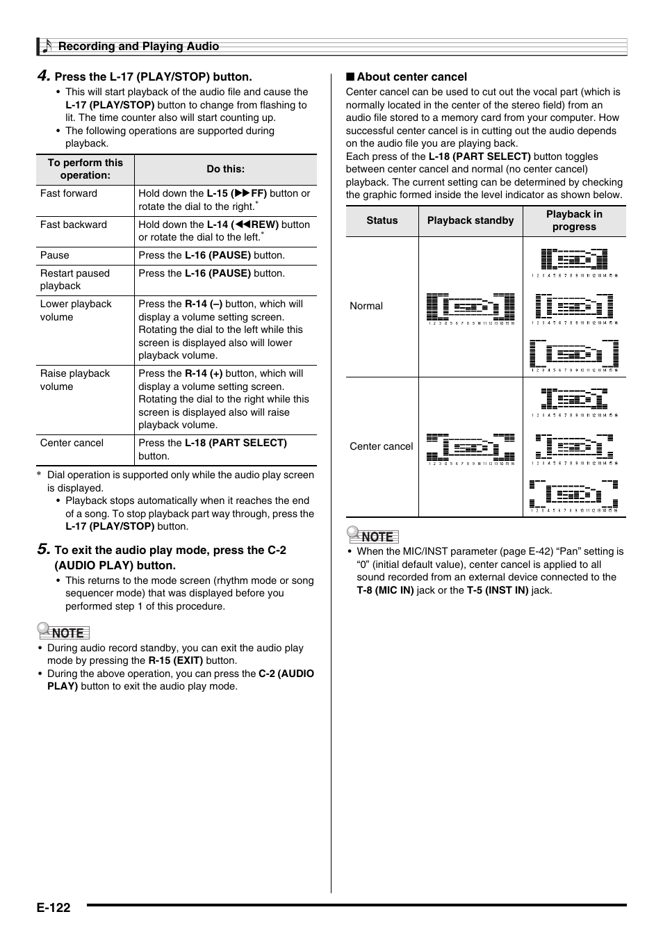 E-122 | Casio AT-5 User Manual | Page 124 / 163