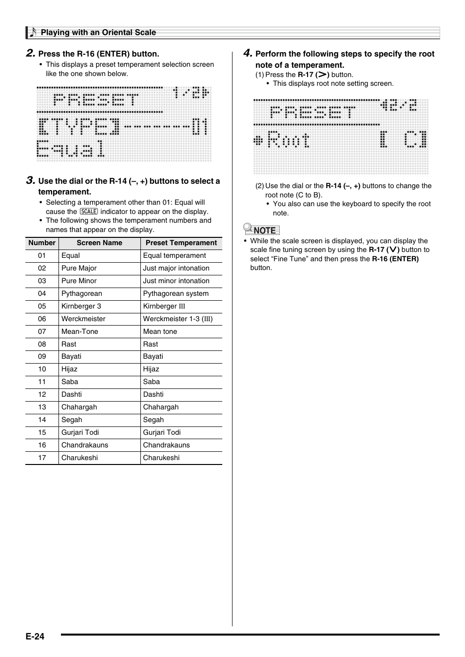 E-24 | Casio AT-5 User Manual | Page 26 / 163