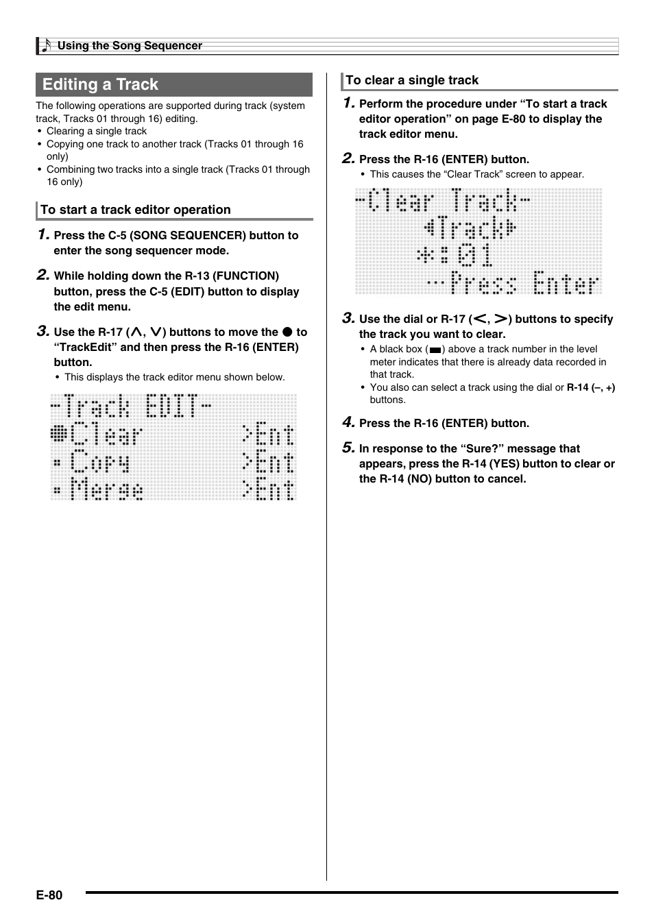 Editing a track | Casio AT-5 User Manual | Page 82 / 163