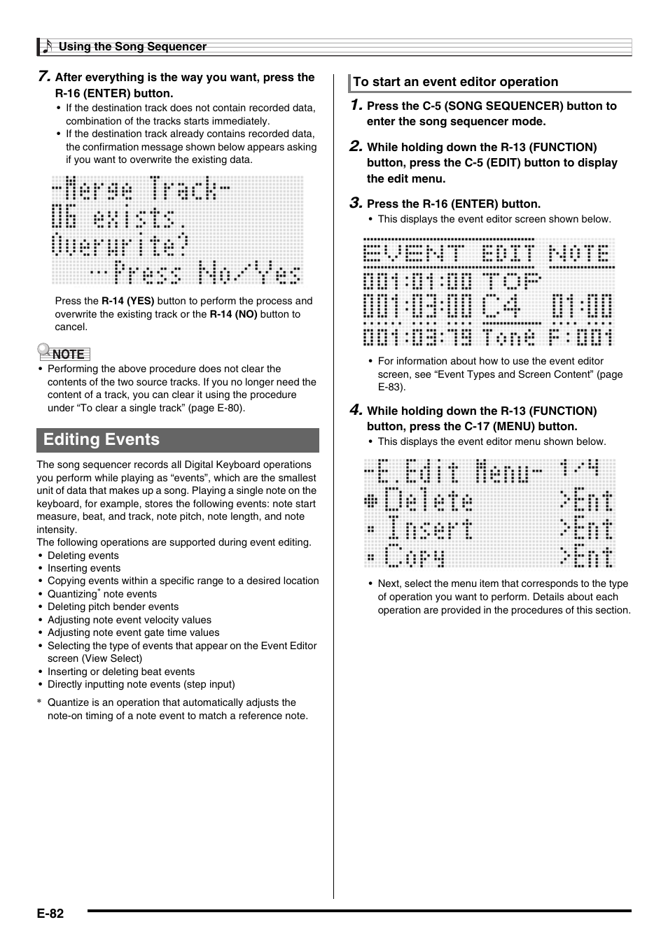 Editing events | Casio AT-5 User Manual | Page 84 / 163