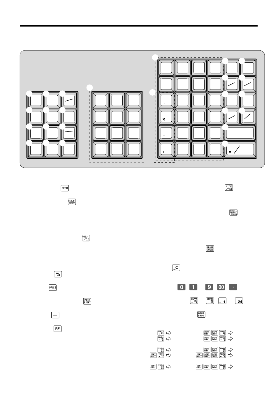 Introducing ce-t100, Keyboard • register mode | Casio CE-T100 User Manual | Page 20 / 92