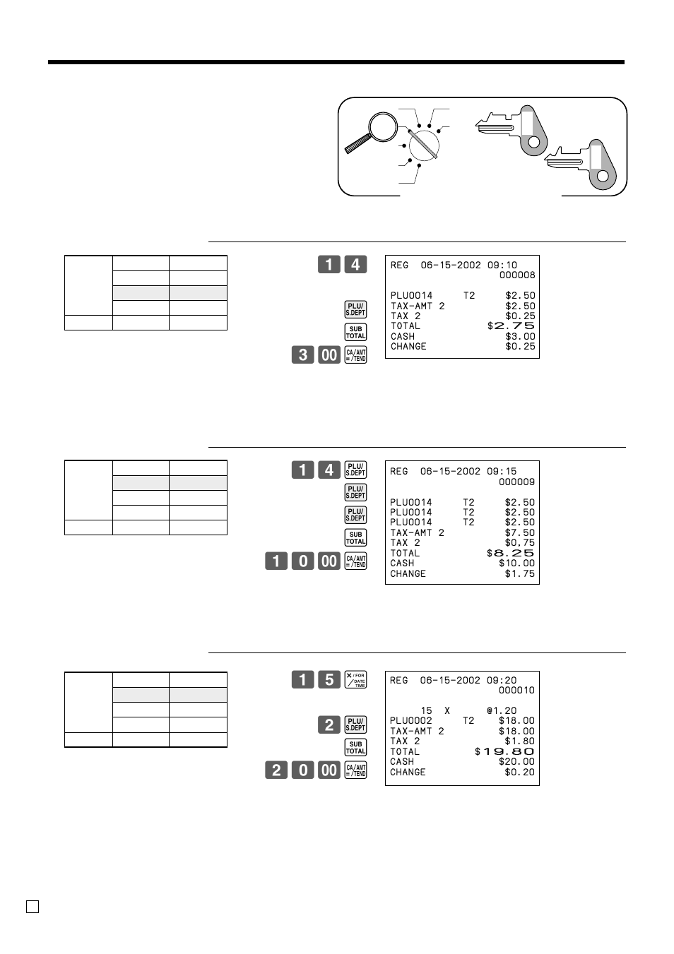 Basic operations and setups, Registering plus, 14 * s 3- a | 14 * * * s 10- a | Casio CE-T100 User Manual | Page 30 / 92