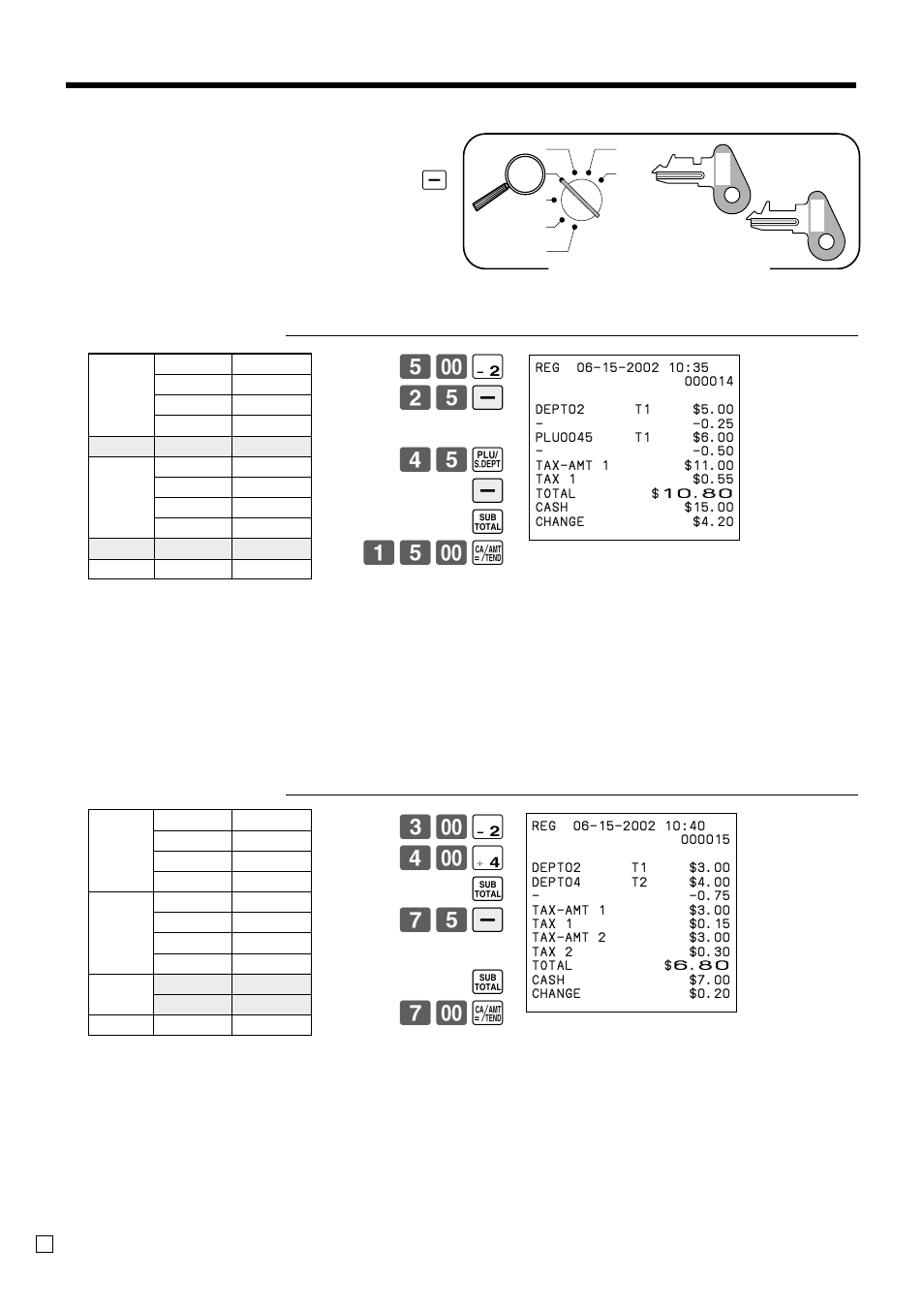 Basic operations and setups, Registering reductions, ' 4- ) s 75 m s 7- a | Casio CE-T100 User Manual | Page 34 / 92