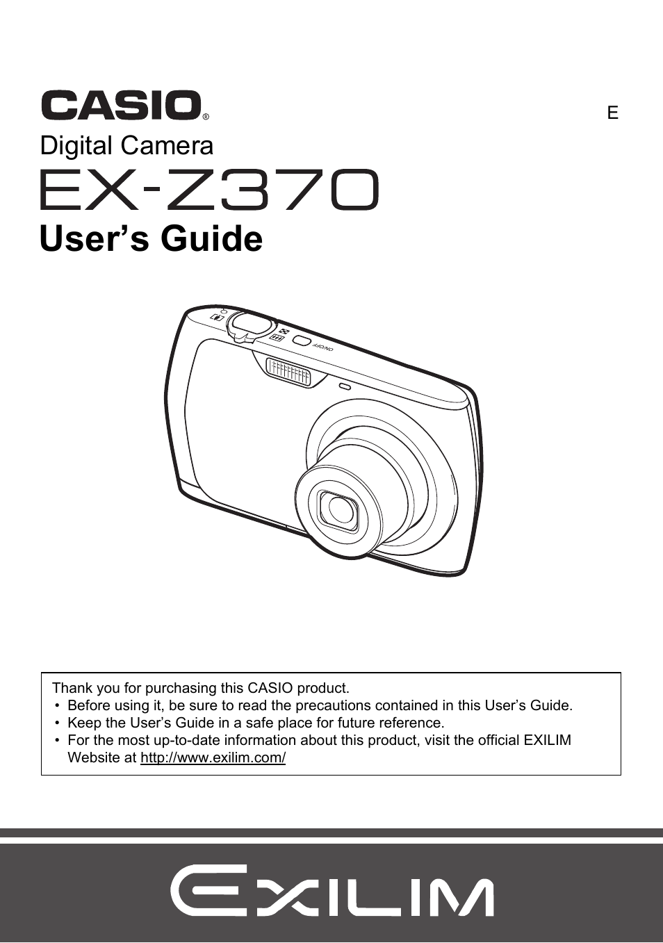 Casio EXILIM EX-Z370 User Manual | 145 pages