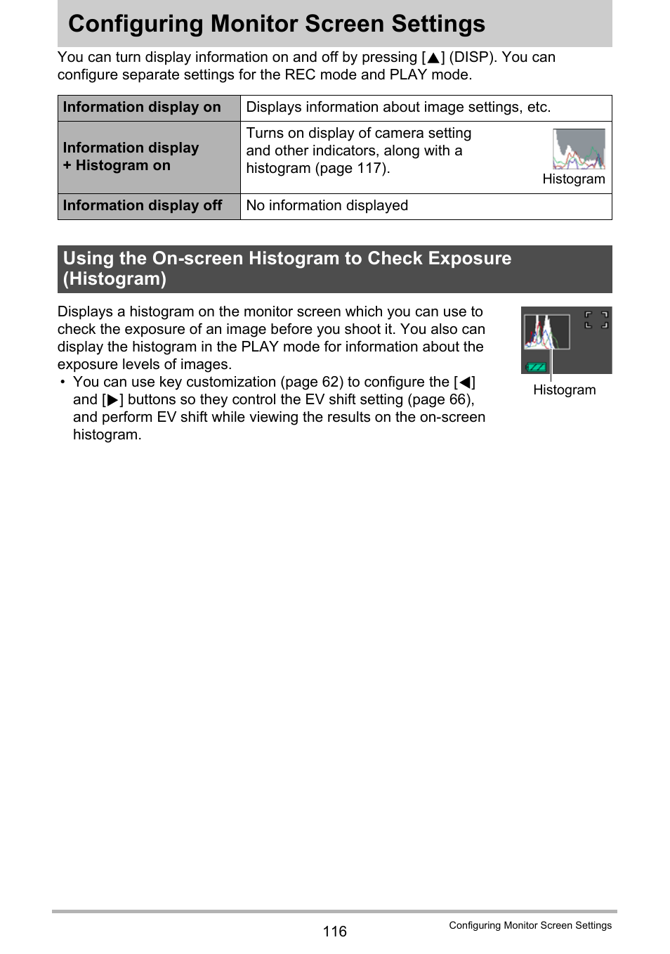 Configuring monitor screen settings | Casio EXILIM EX-Z370 User Manual | Page 116 / 145