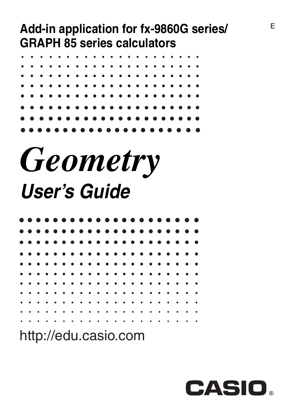 Casio Geometry User Manual | 70 pages