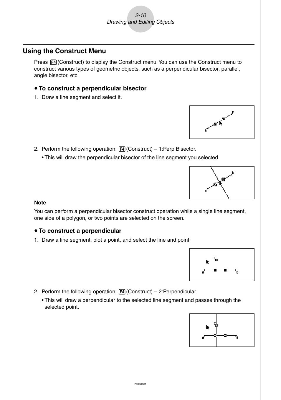 Using the construct menu | Casio Geometry User Manual | Page 20 / 70
