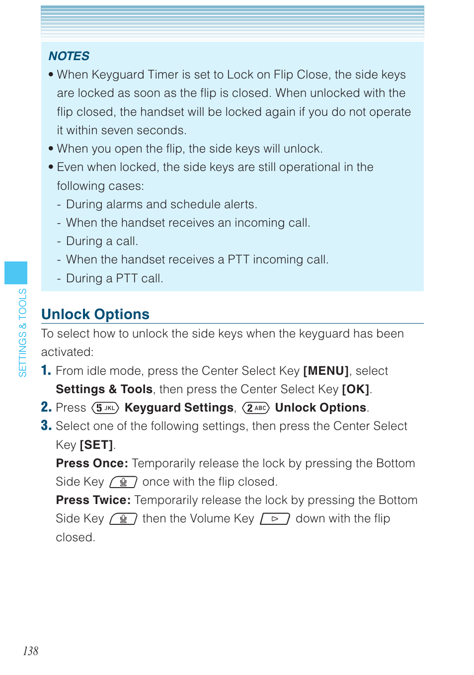 Unlock options | Casio G'zOne Ravine User Manual | Page 139 / 212