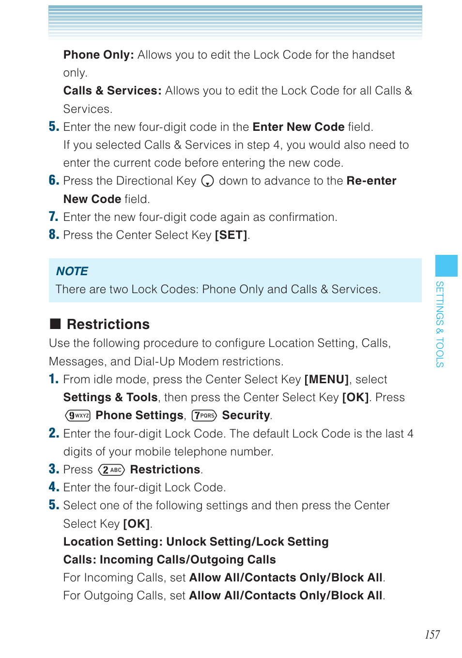 Restrictions | Casio G'zOne Ravine User Manual | Page 158 / 212