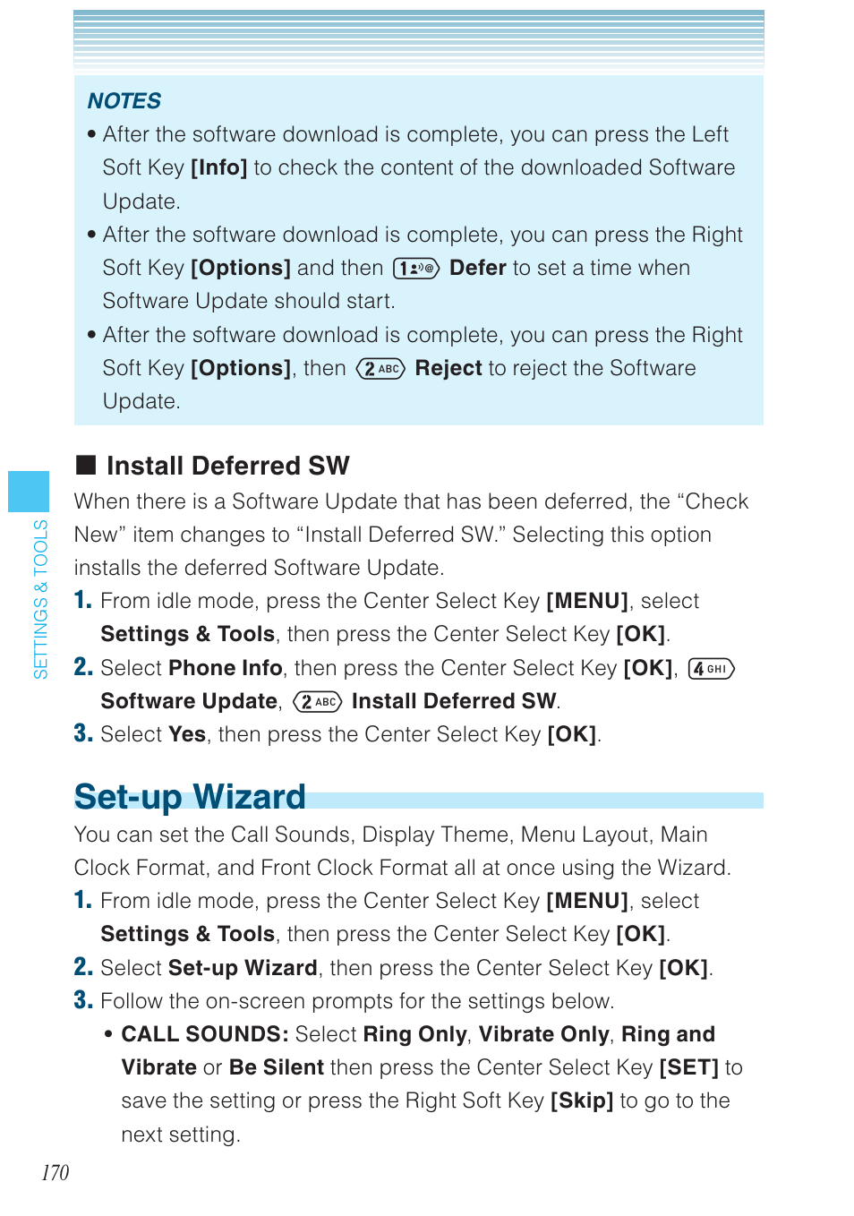 Set-up wizard, Install deferred sw | Casio G'zOne Ravine User Manual | Page 171 / 212