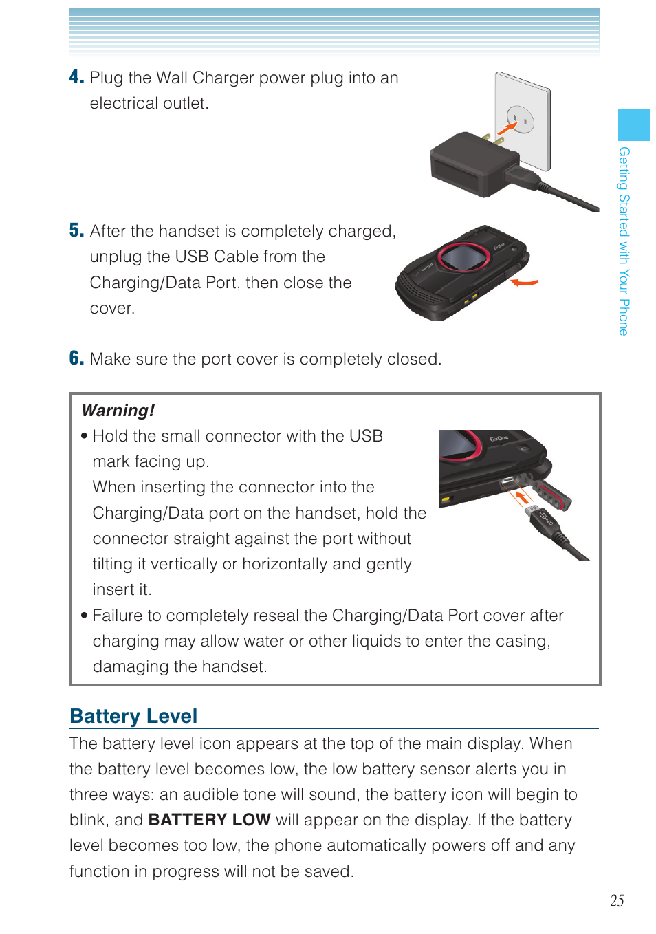 Battery level | Casio G'zOne Ravine User Manual | Page 26 / 212