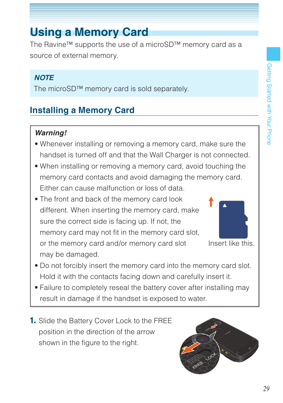 Casio G'zOne Ravine User Manual | Page 30 / 212