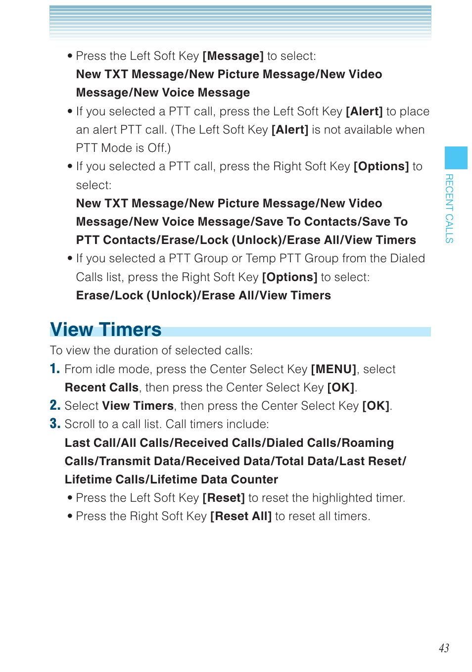 View timers | Casio G'zOne Ravine User Manual | Page 44 / 212