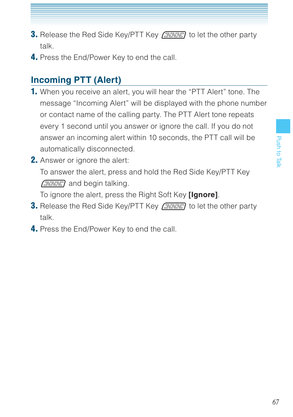 Incoming ptt (alert) | Casio G'zOne Ravine User Manual | Page 68 / 212