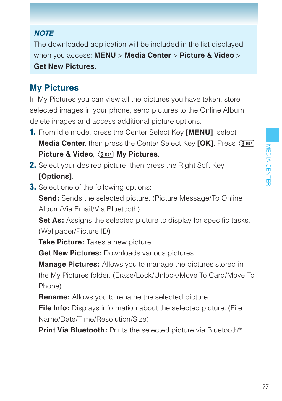 My pictures | Casio G'zOne Ravine User Manual | Page 78 / 212