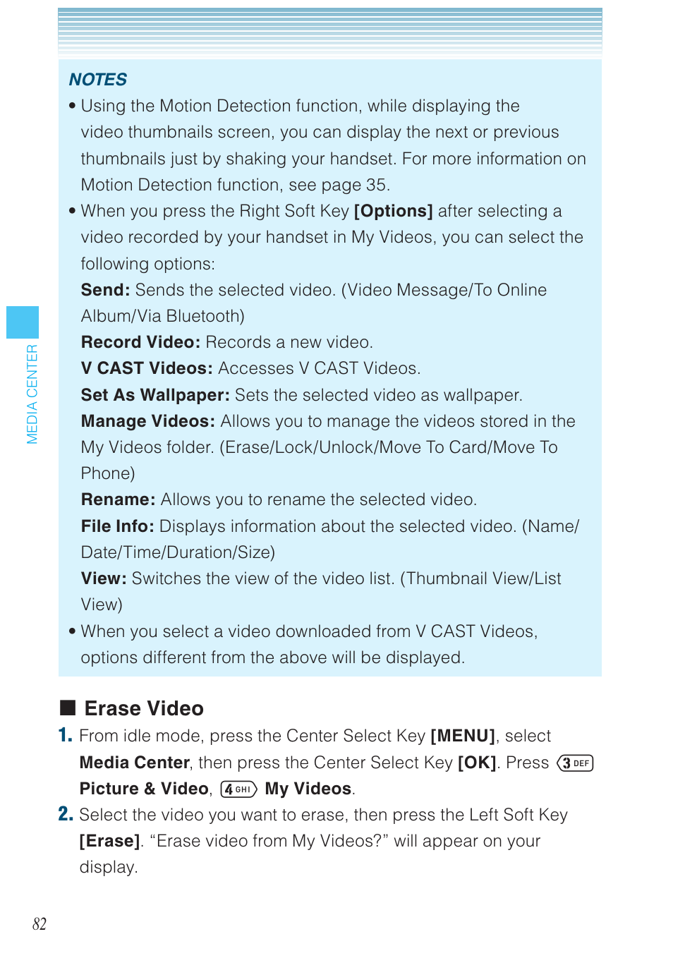 Erase video | Casio G'zOne Ravine User Manual | Page 83 / 212